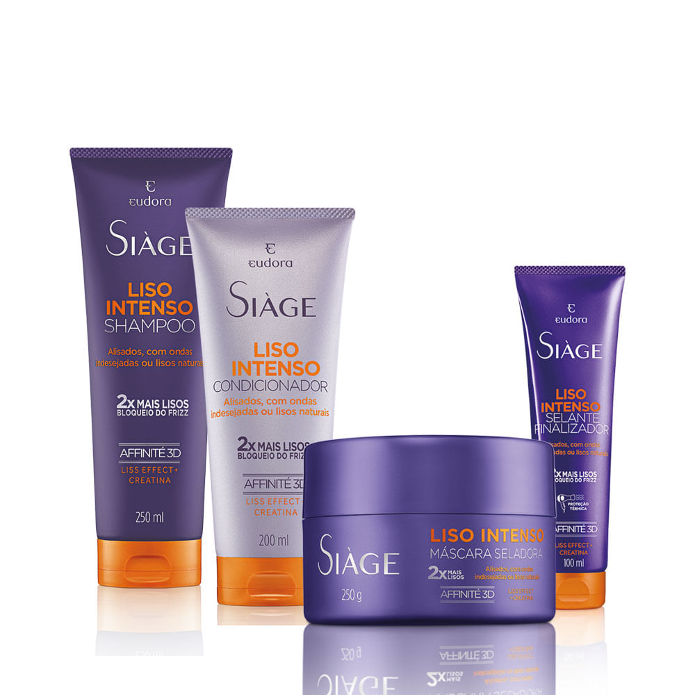 Kit Siàge Liso Intenso - Eudora Menor preço em Kit Siàge Liso Intenso - Eudora