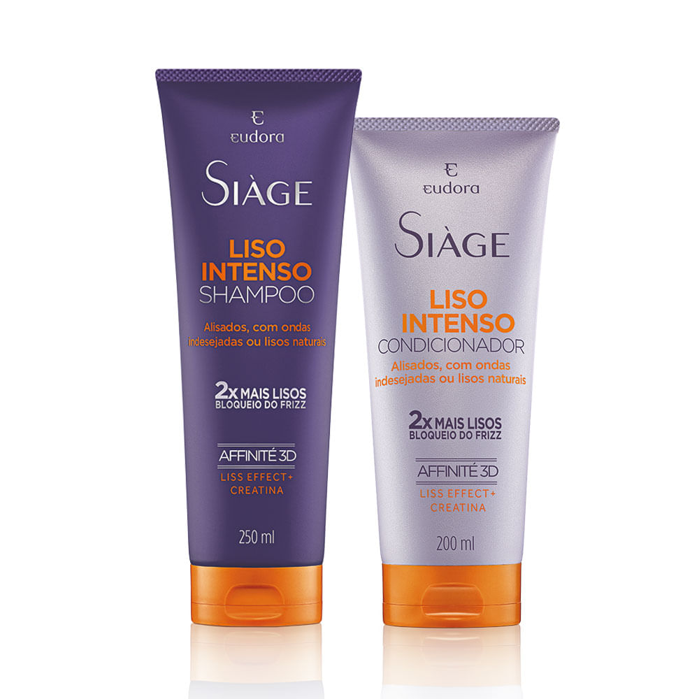 Kit Siàge Liso Intenso: Shampoo + Condicionador Menor preço em Kit Siàge Liso Intenso: Shampoo + Condicionador